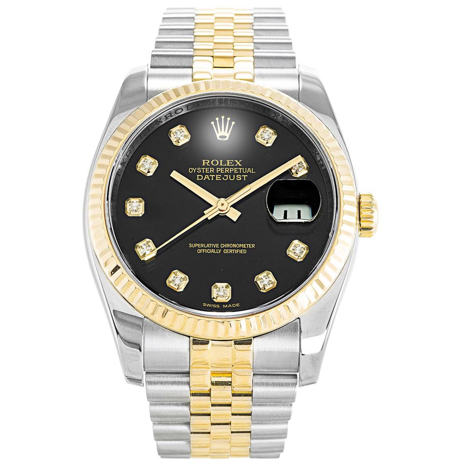 ROLEX Datejust Two Tone Black