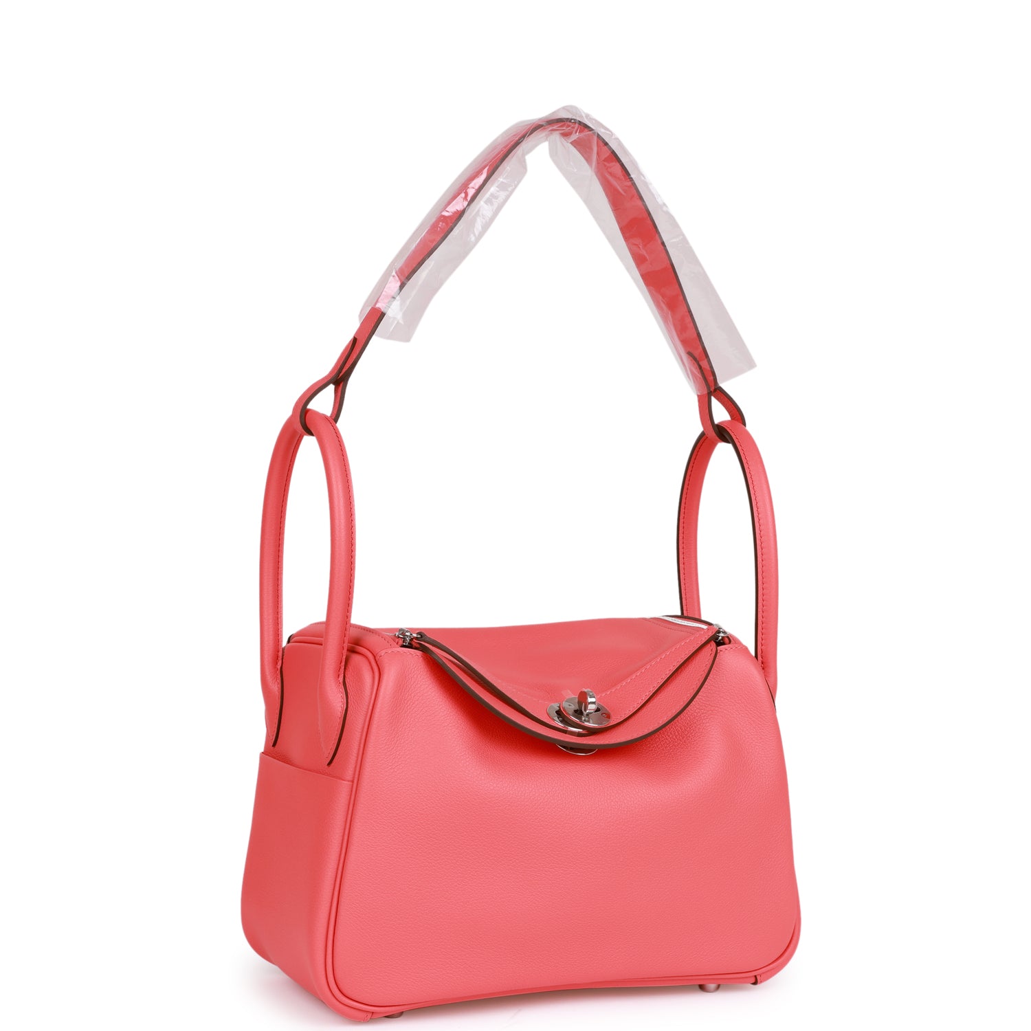 Hermès Lindy 26 Rose Texas Evercolor Palladium Hardware