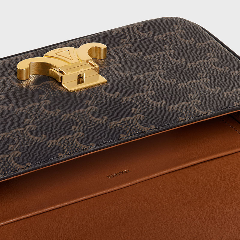 CHAIN SHOULDER BAG TRIOMPHE IN TRIOMPHE CANVAS