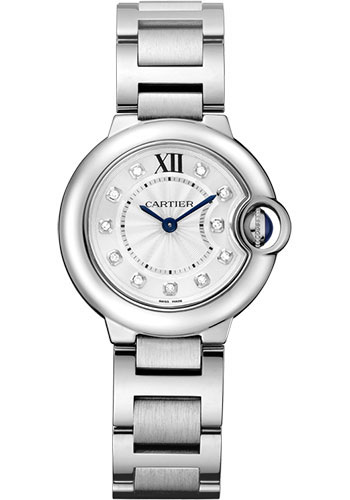CARTIER Ballon Bleu Stainless Steel & Diamonds Ladys Watch, WE902073