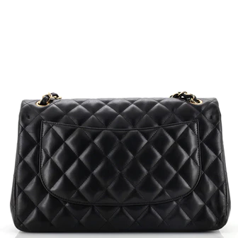 Chanel Classic Double Flap Bag Quilted Lambskin Jumbo