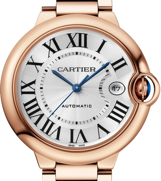 CARTIER Ballon Bleu 18K Rose Gold Mens Watch, WGBB0039