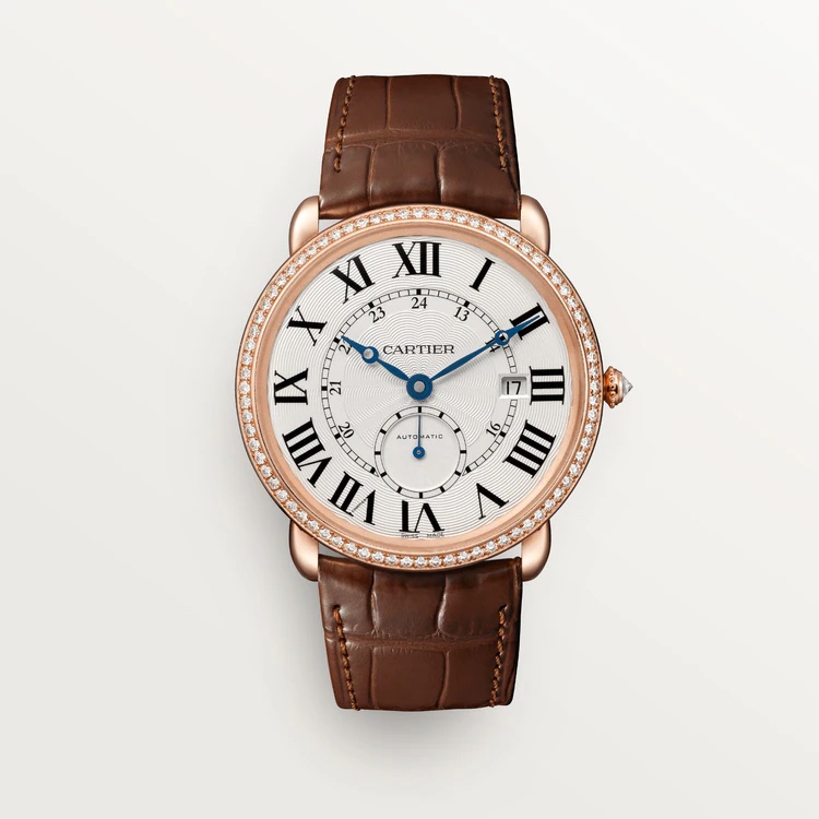 CARTIER Ronde Louis 18K Pink Gold & Diamonds Watch, WR007017
