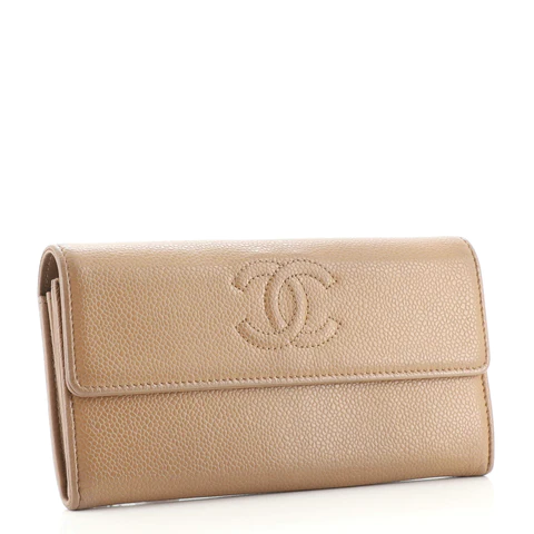 Chanel Timeless CC Flap Wallet Caviar Long