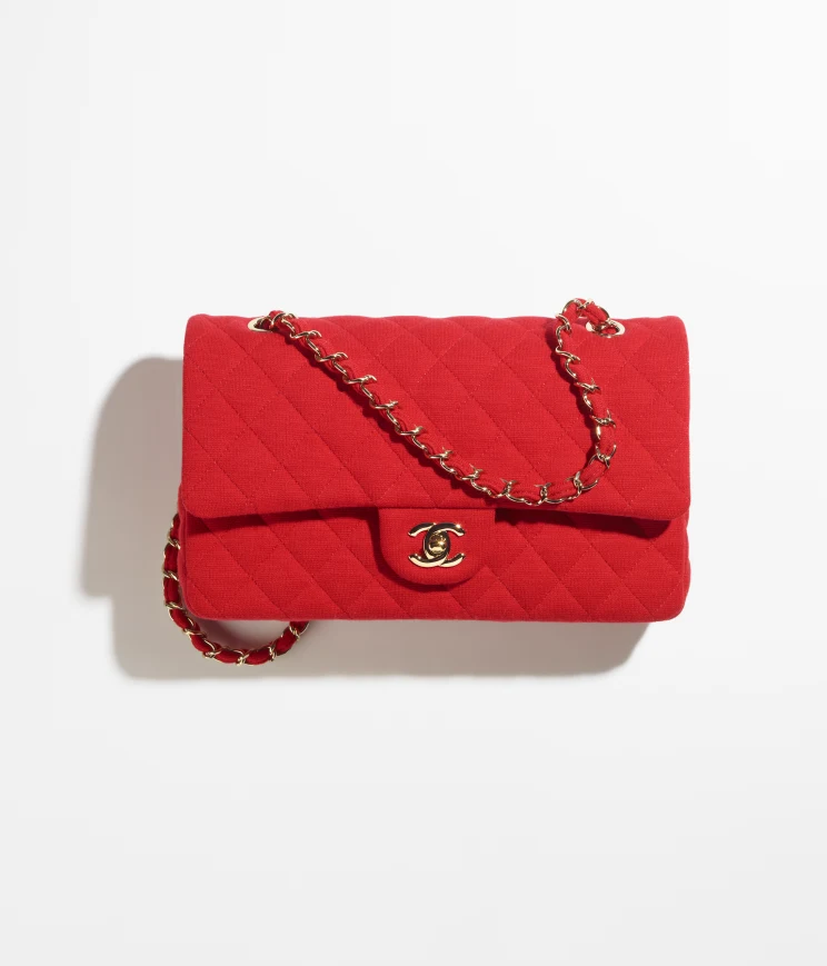 Chanel classic chain bag - red