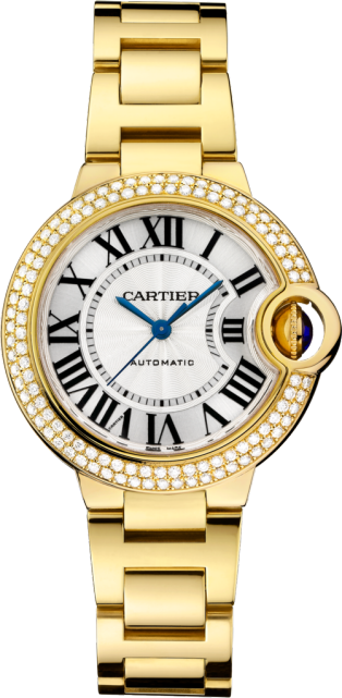 CARTIER Ballon Bleu 18K Yellow Gold & Diamonds Ladys Watch, WJBB0002