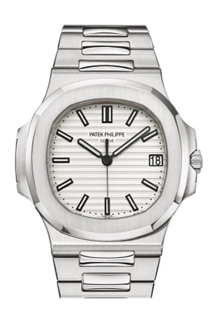 PATEK PHILIPPE Nautilus Gold White Dial Mens Watch 5711/1A-011