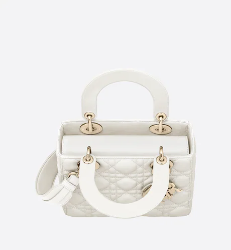 SMALL LADY DIOR MY ABCDIOR BAG Latte Cannage Lambskin