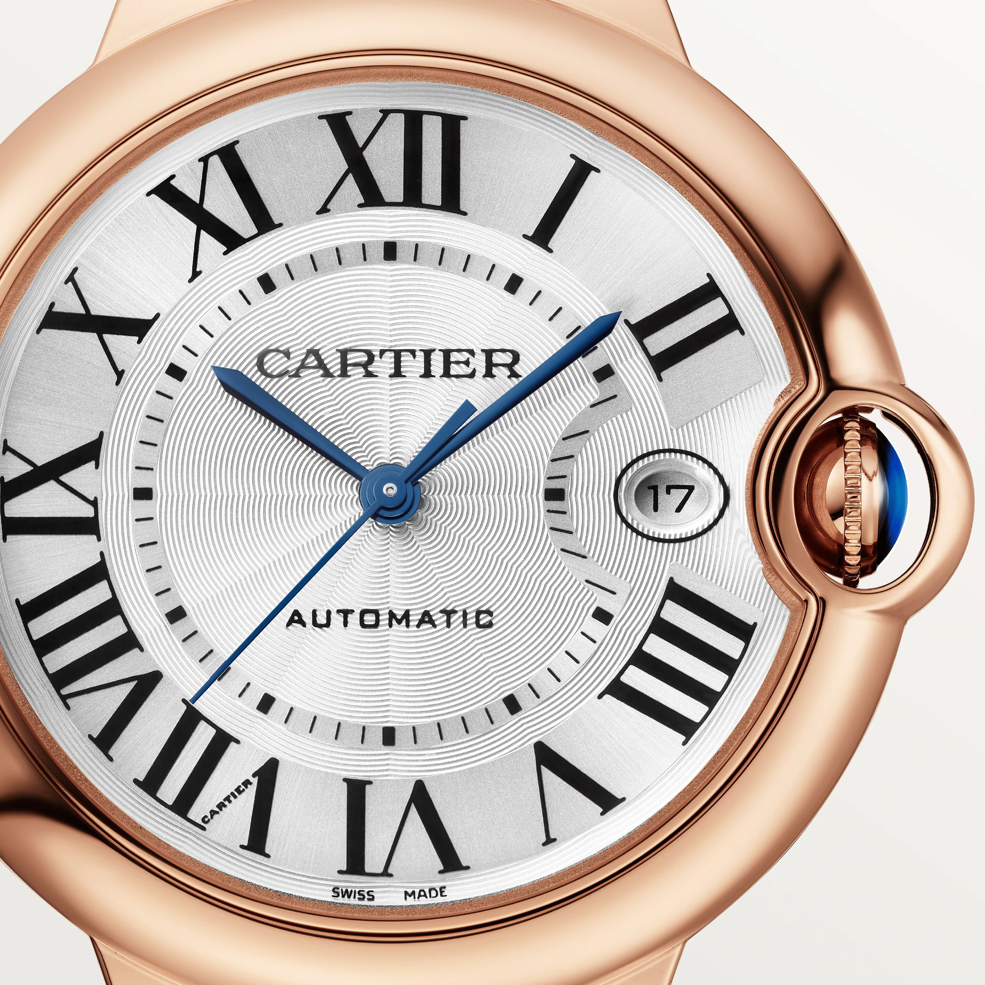 CARTIER Ballon Bleu 42 mm 18K Rose Gold Mens Watch, W6900651