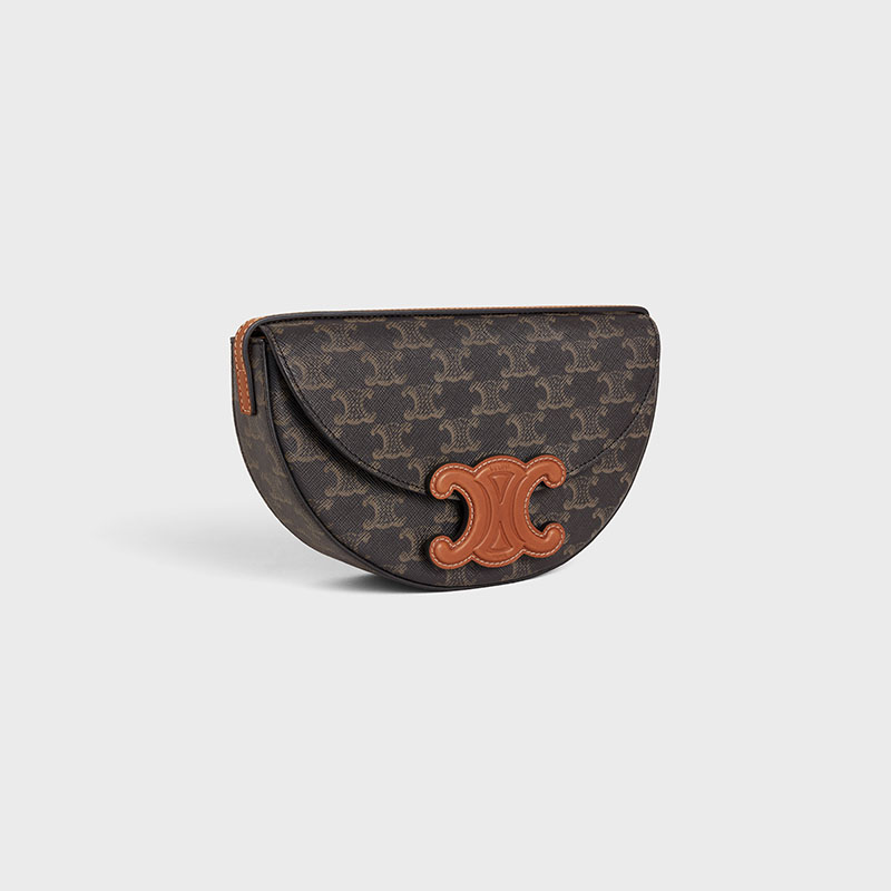 BESACE CUIR TRIOMPHE IN TRIOMPHE CANVAS AND CALFSKIN
