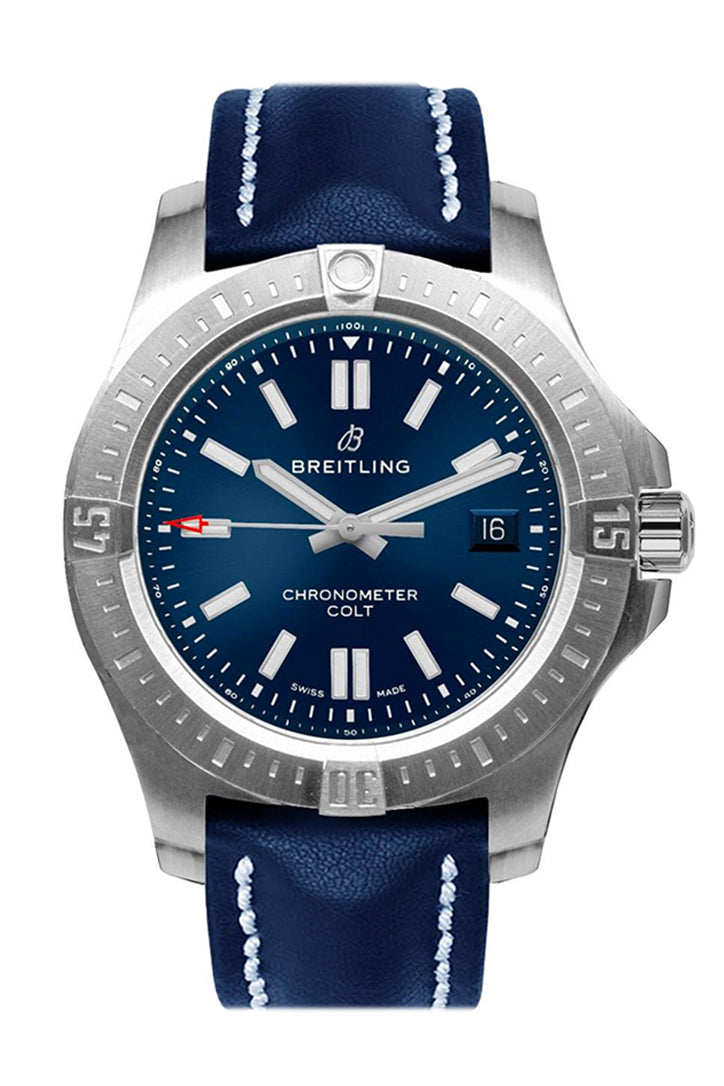 BREITLING New Colt 44mm Blue Leather A17388101 C1X1
