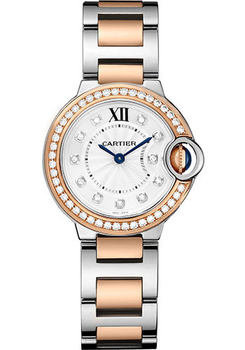 CARTIER Ballon Bleu 36 mm Stainless steel & Rose Gold & Diamonds Ladys Watch, W3BB0024