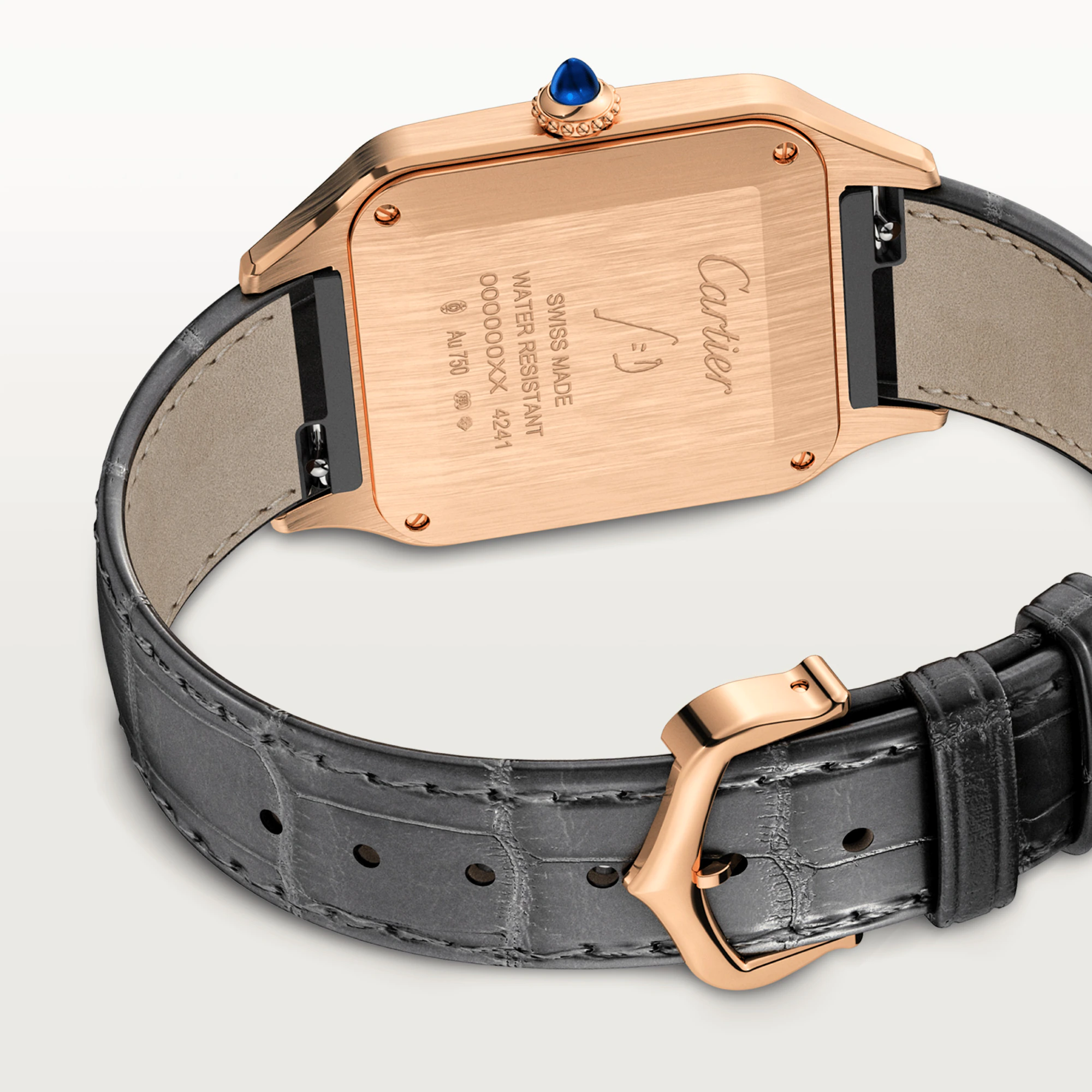 CARTIER Santos 18K Rose Gold Mens Watch, WGSA0032