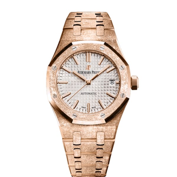 AUDEMARS PIGUET Royal Oak Frosted Gold, Silver dial, 37mm, 18k Rose gold, 15454OR.GG.1259OR.01