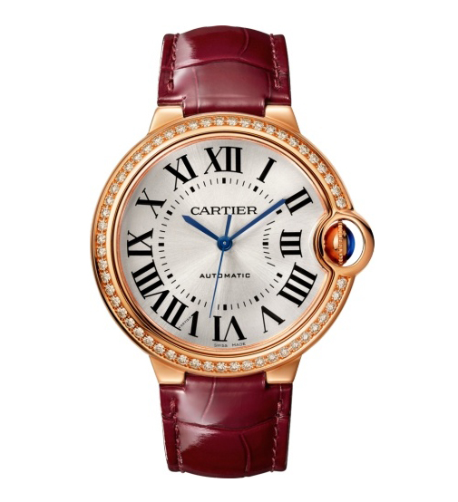 CARTIER Ballon Bleu 36mm 18K Rose Gold & Diamond Ladys Watch, WJBB0034