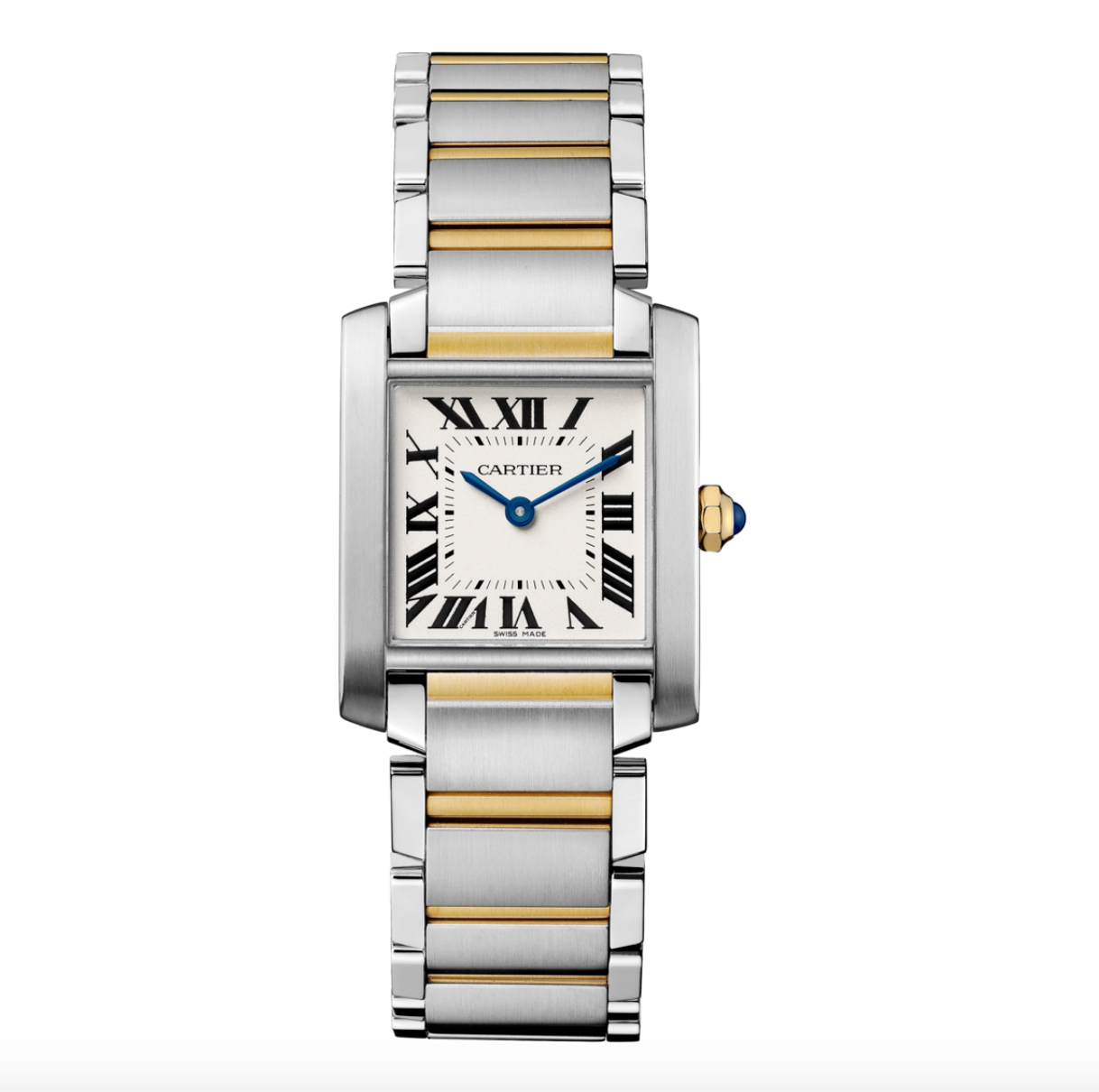 CARTIER Tank Francaise Stainless Steel & Yellow Gold Ladys Watch, W2TA0003