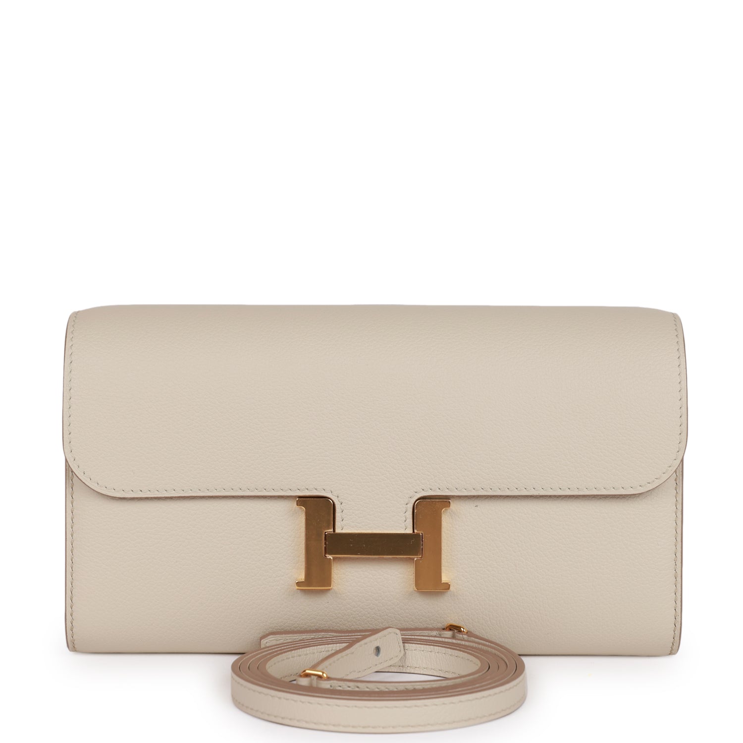 Hermès Constance Wallet To Go Beton Evercolor Gold Hardware