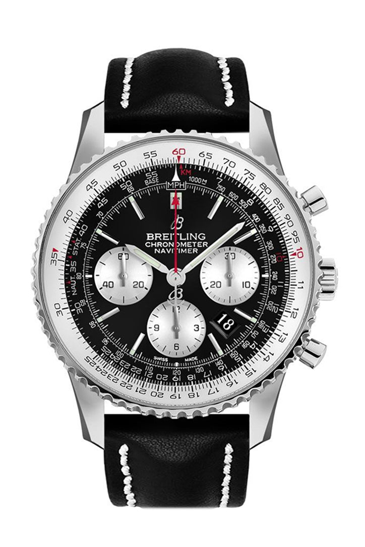 BREITLING Navitimer 01 Black Leather AB0127211 B1X1