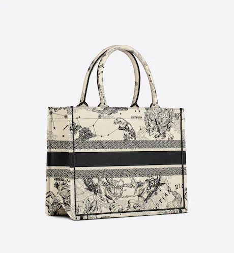 MEDIUM DIOR BOOK TOTE Latte Dior Zodiac Embroidery (36 x 27.5 x 16.5 cm)