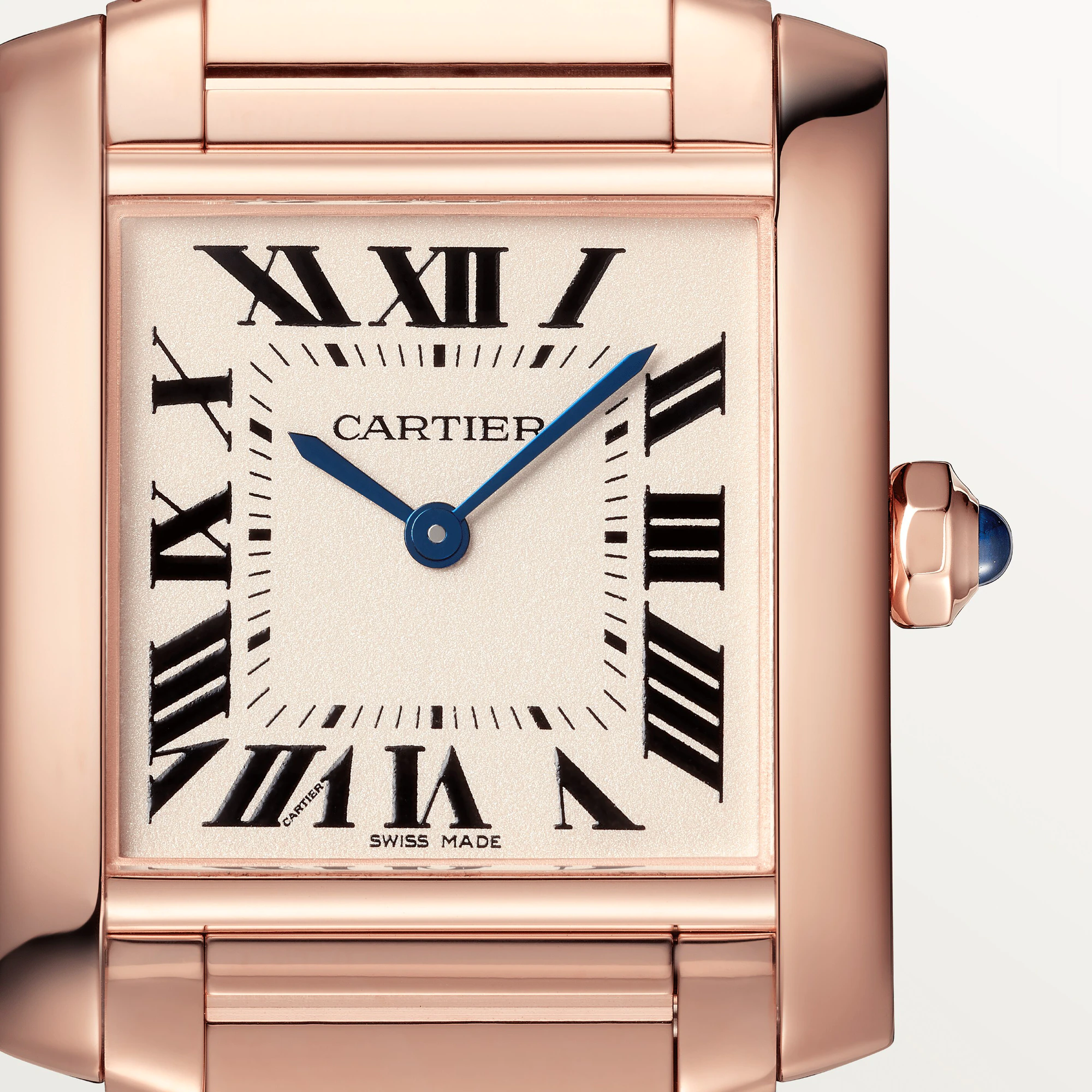 CARTIER Tank Francaise Medium Model 18K Rose Gold Ladys Watch, WGTA0030