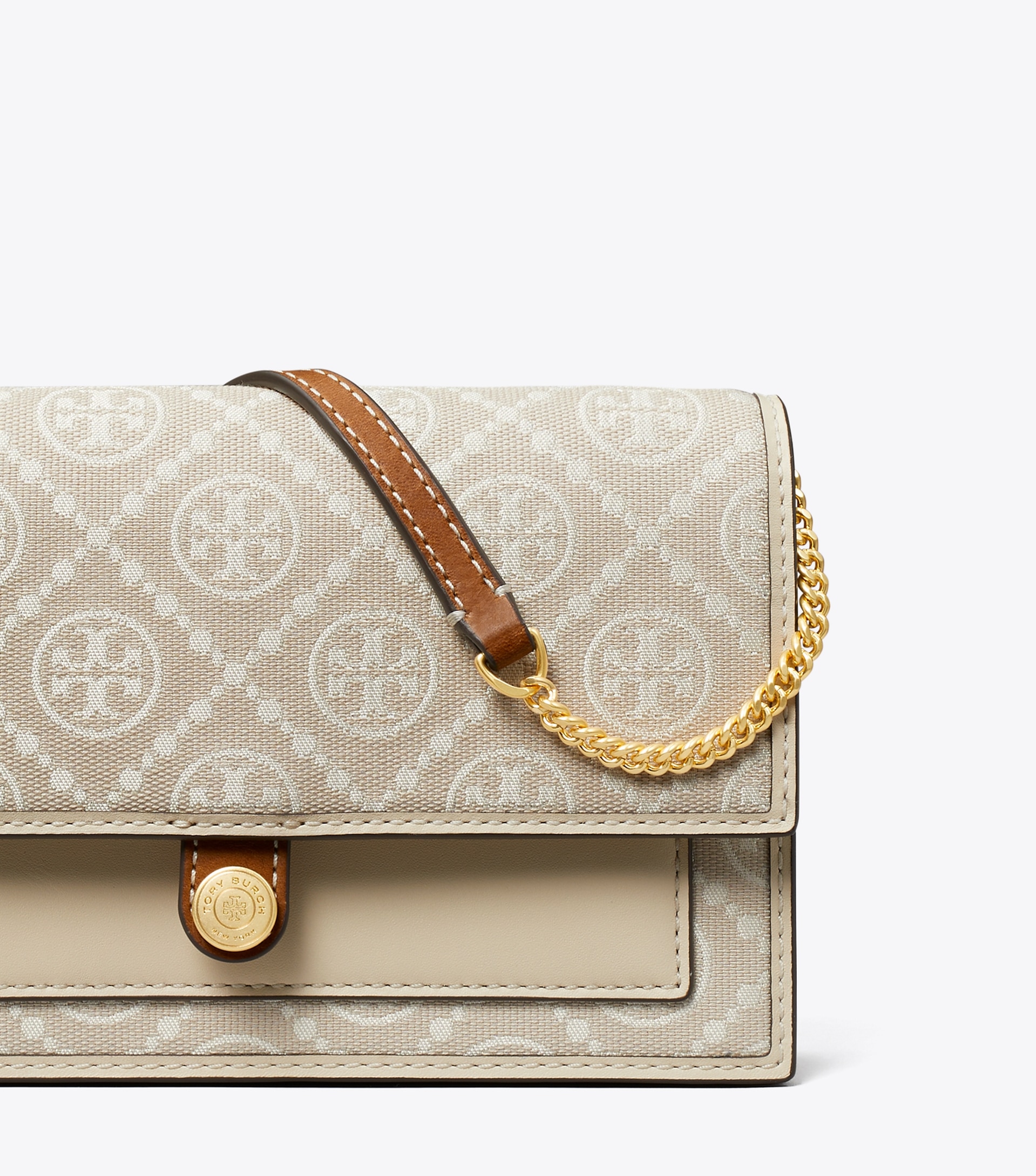 T MONOGRAM JACQUARD WALLET CROSSBODY