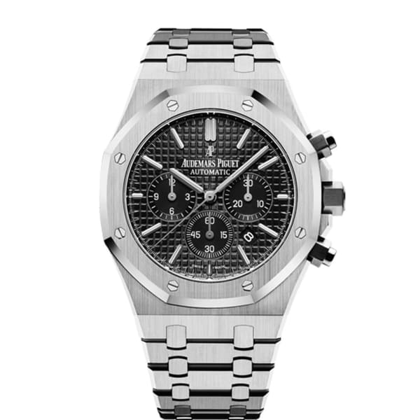 AUDEMARS PIGUET Royal Oak Chronograph Black Dial 41mm Stainless Steel Watch 26320ST.OO.1220ST.01