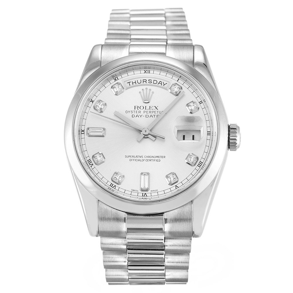 ROLEX Day-Date II Silver 218239