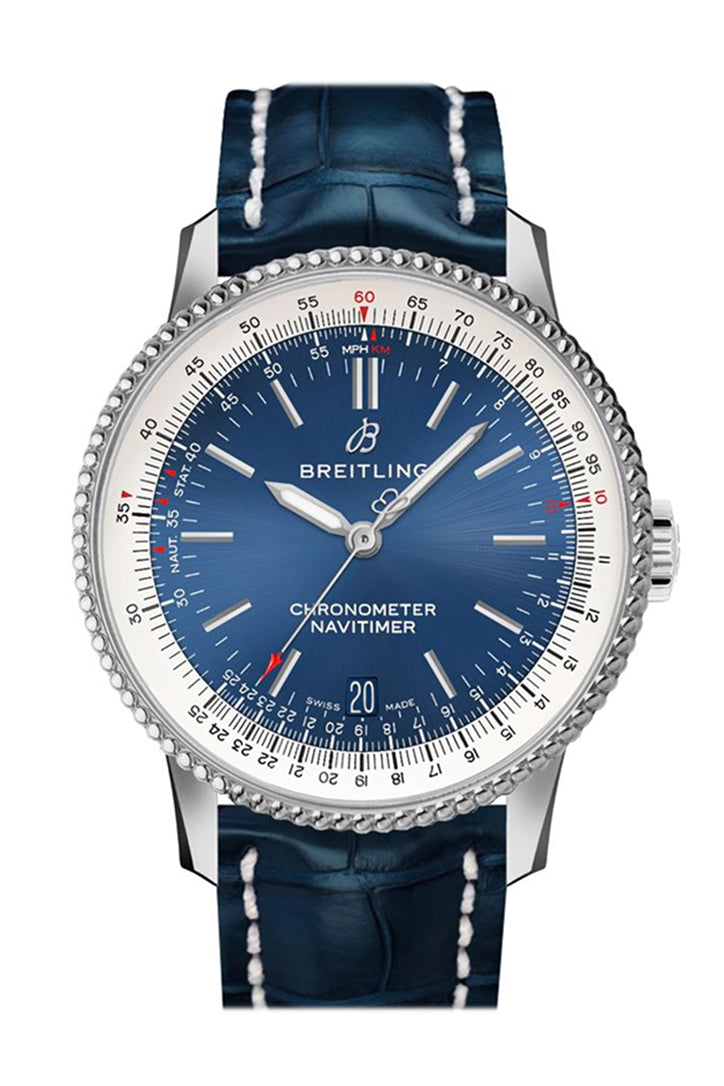 BREITLING Navitimer 1 38mm Blue Croc Tang A17325211 C1P1