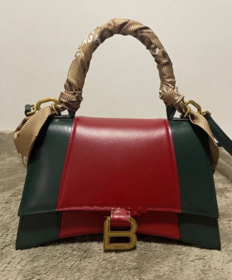 Balenciaga x Gucci The Hacker Project Small Hourglass Bag Red