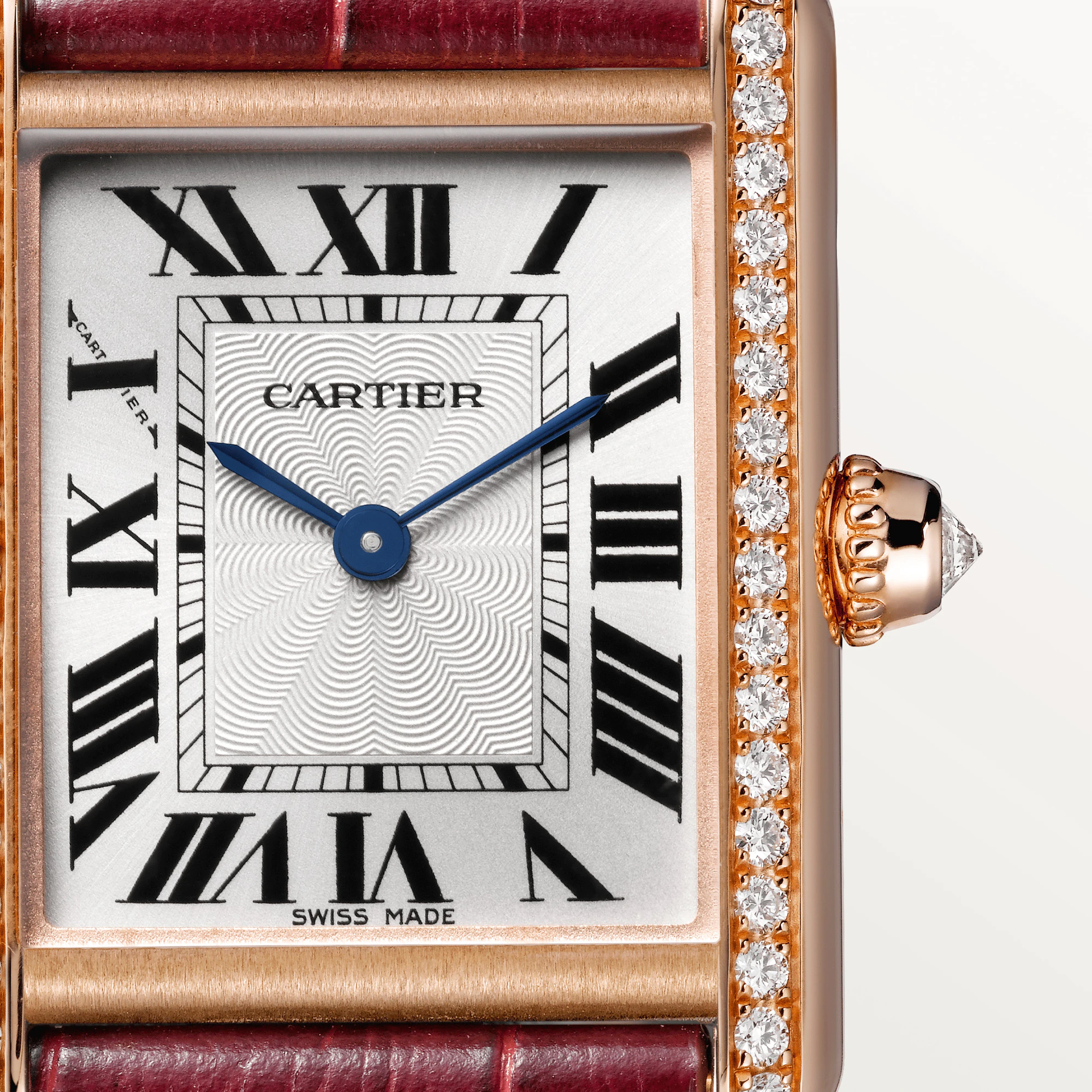CARTIER Tank Rose Gold & Diamond Ladys Watch, WJTA0038