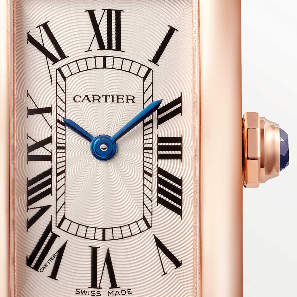 CARTIER Tank Amricaine 18K Rose Gold Womens Watch, W2607456