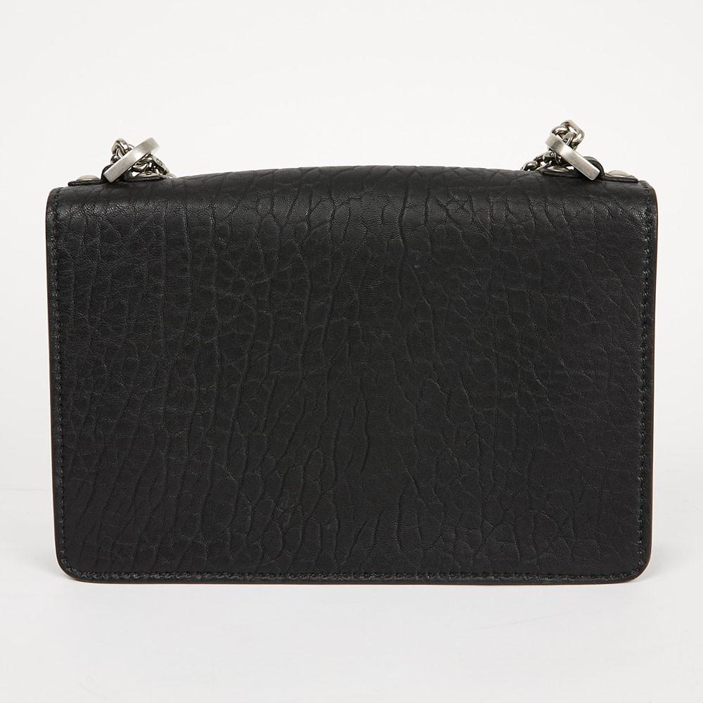 Dior Black Textured Leather Small J'adior Flap Shoulder Bag