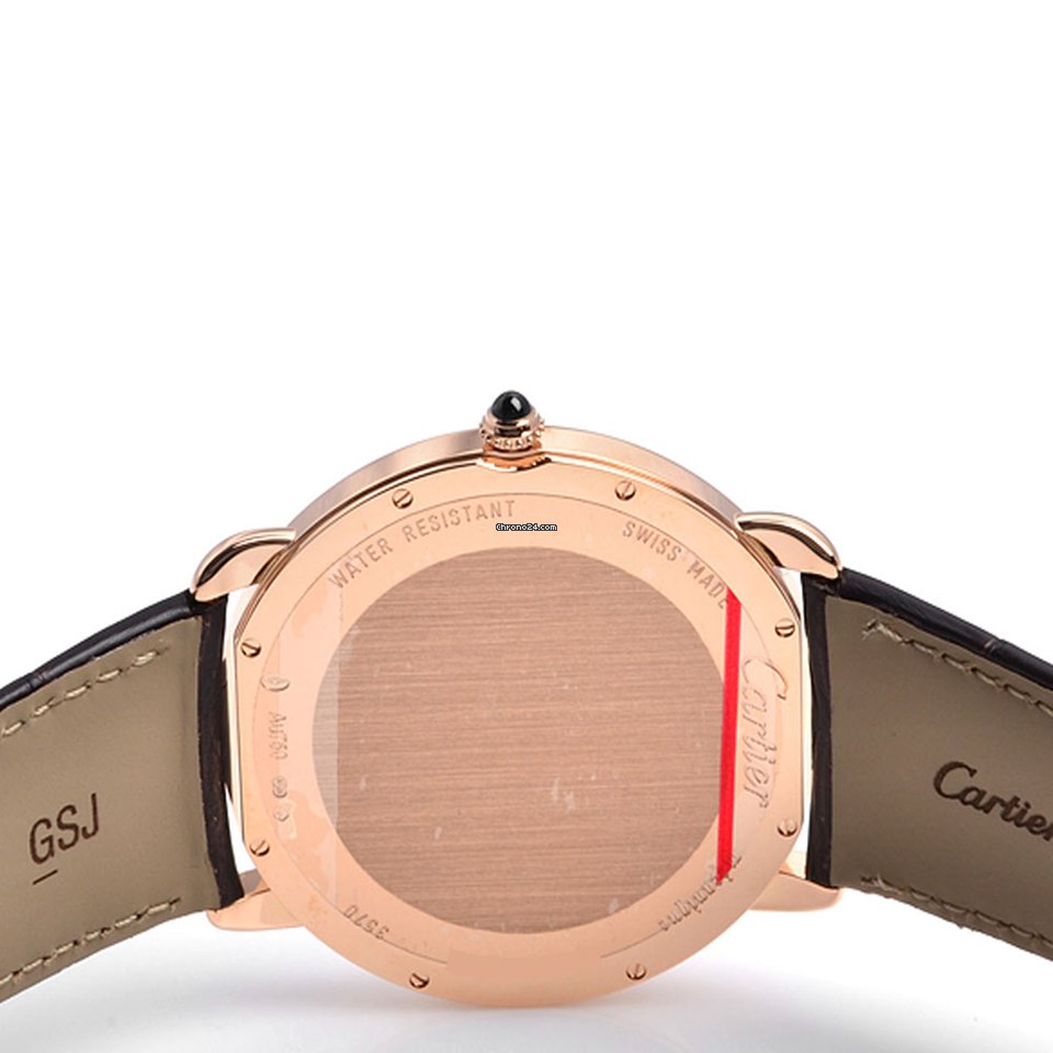 CARTIER Ronde Louis 18K Pink Gold Mens Watch, W6801004