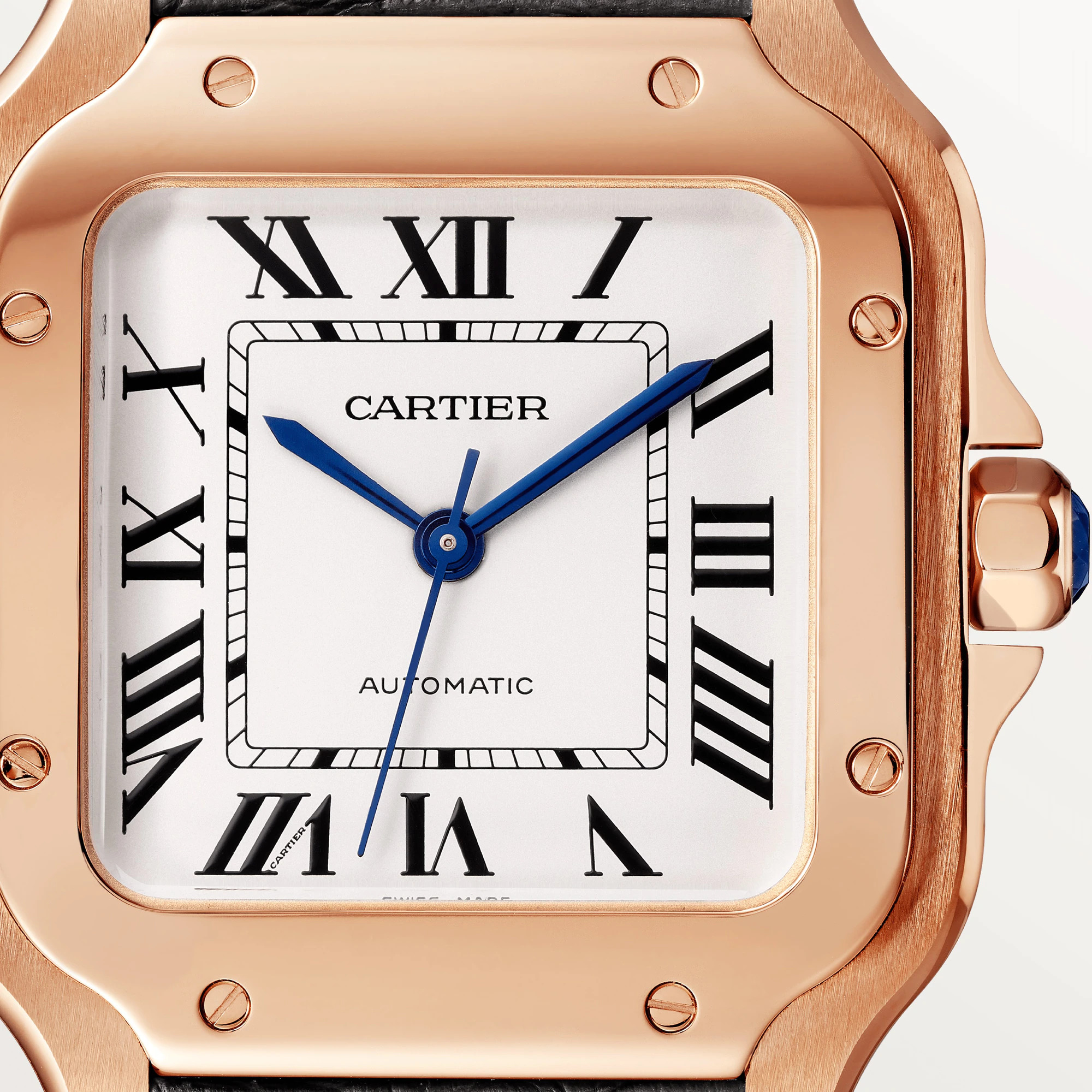 CARTIER Santos 18K Rose Gold Unisex Watch, WGSA0012