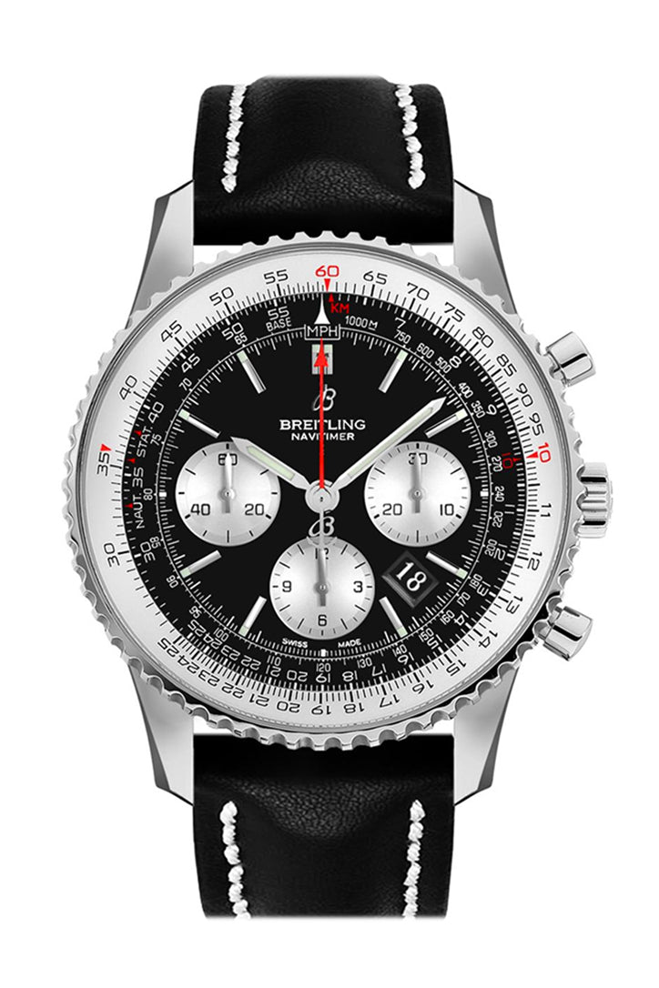 BREITLING Navitimer 01 Black Leather Tang AB0121211 B1X1