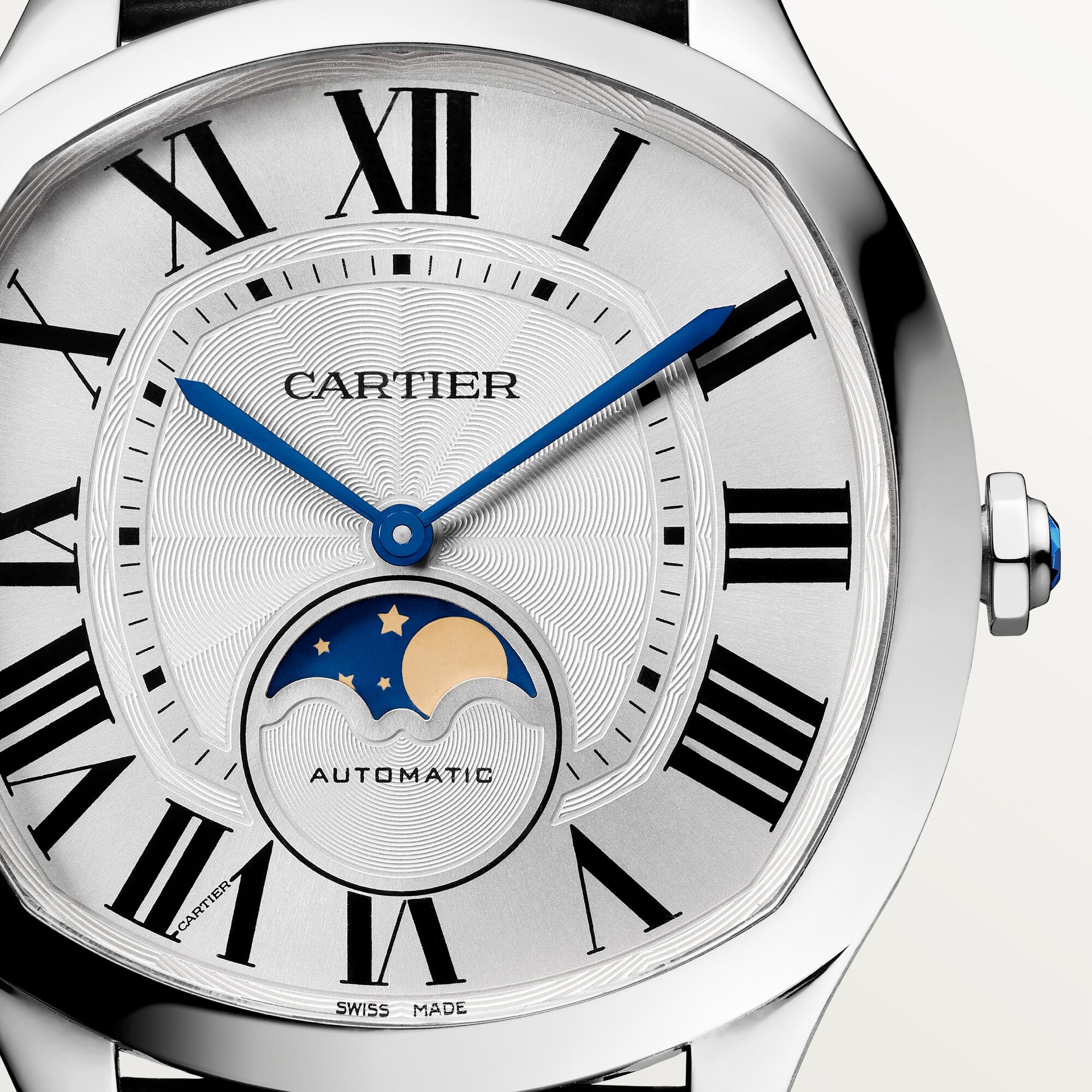 CARTIER Drive Moon Phases Stainless steel Mens Watch, WSNM0008