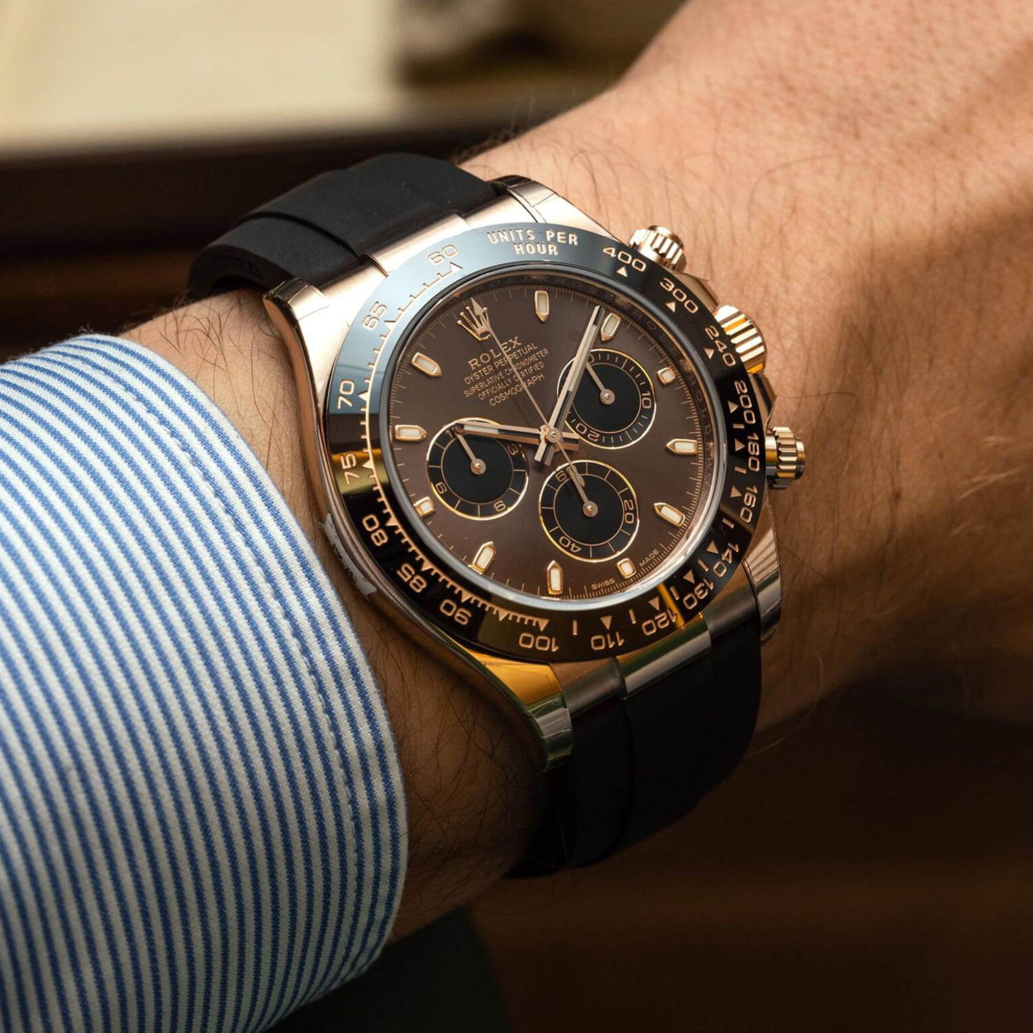 ROLEX Cosmograph Daytona Everose Gold Oysterflex M116515LN-0041