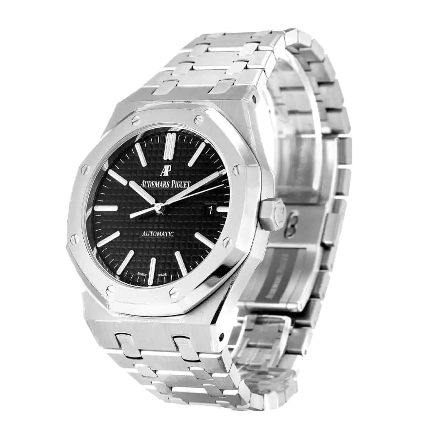 AUDEMARS PIGUET Royal Oak 41mm Black Dial Stainless Steel Bracelet Men's Watch