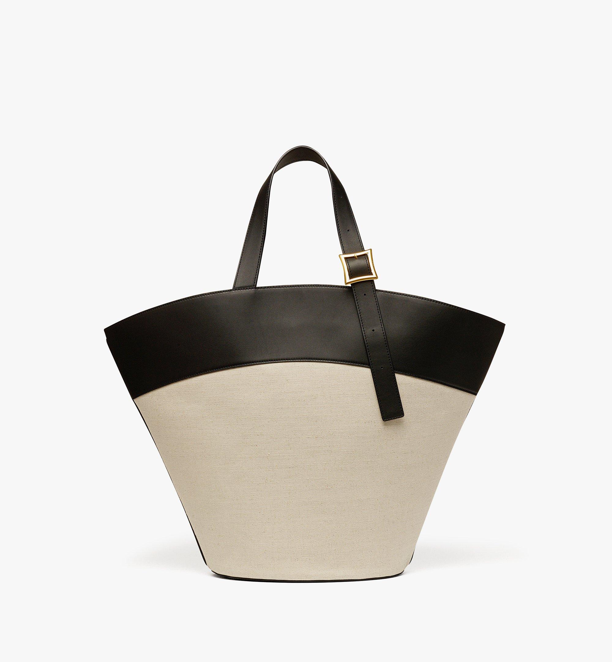 HIMMEL TOTE IN CANVAS LEATHER MIX