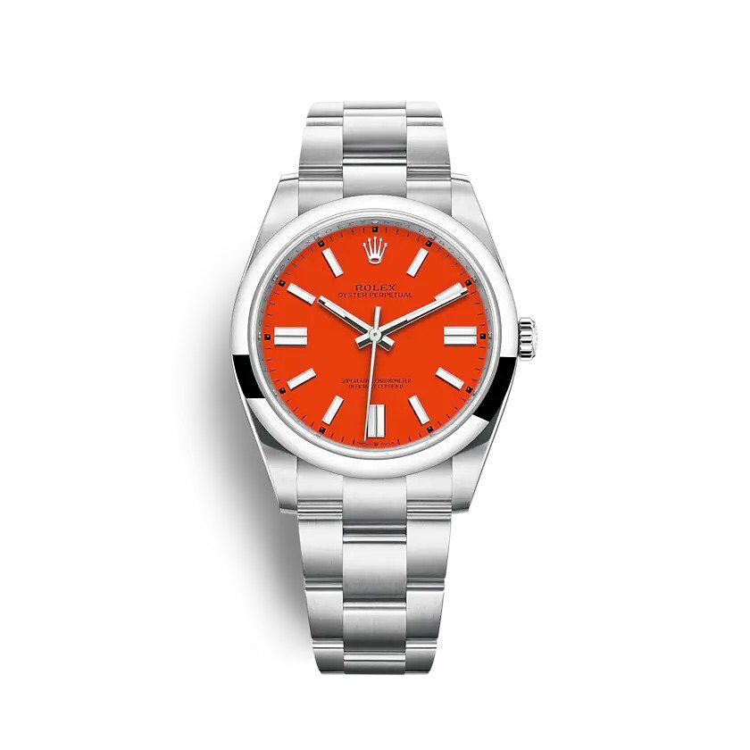 ROLEX Oyster Perpetual 41mm Coral Red