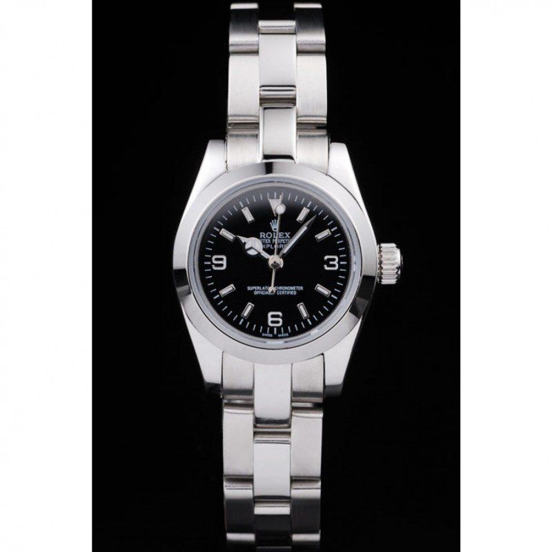 ROLEX Explorer Polished Stainless Steel Black Dial 98089