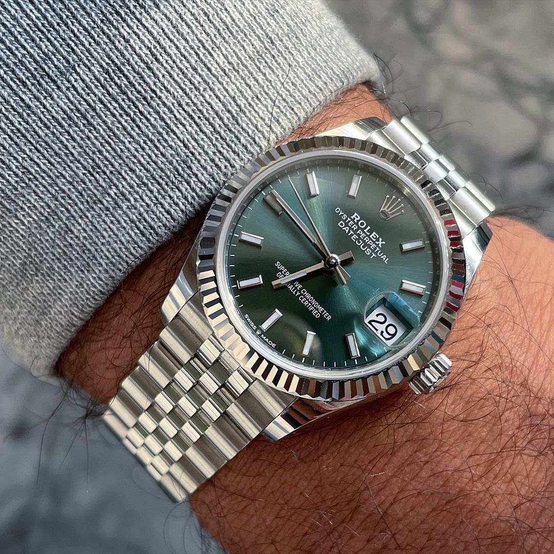 ROLEX Datejust 41'Mint Green' 126334 Steel & White Gold