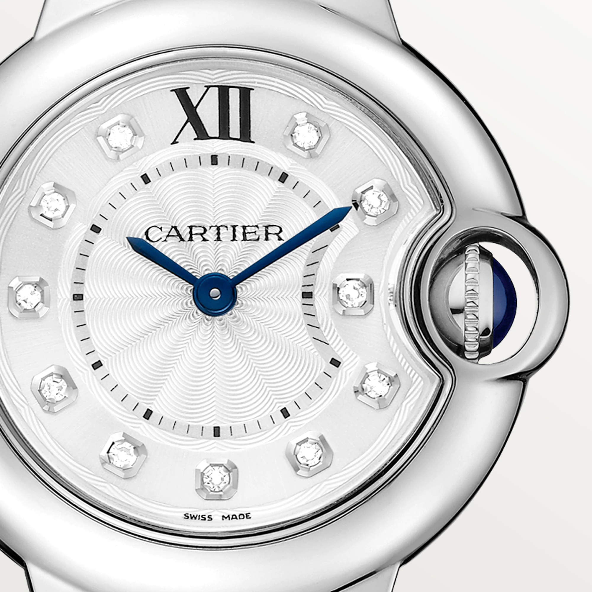 CARTIER Ballon Bleu Stainless Steel & Diamonds Ladys Watch, WE902073