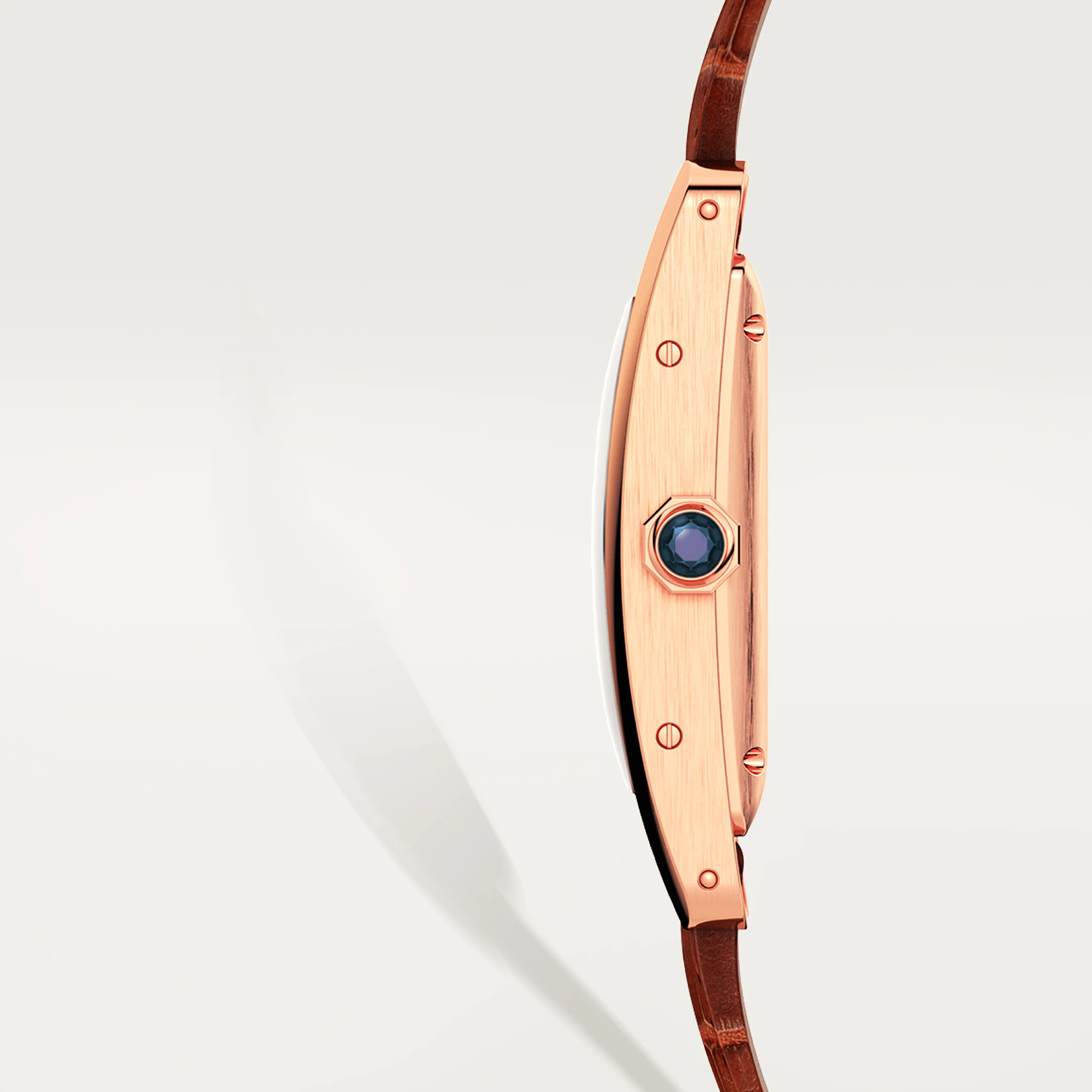 CARTIER Tank Amricaine Medium Model 18K Rose Gold Mens Watch, WGTA0046