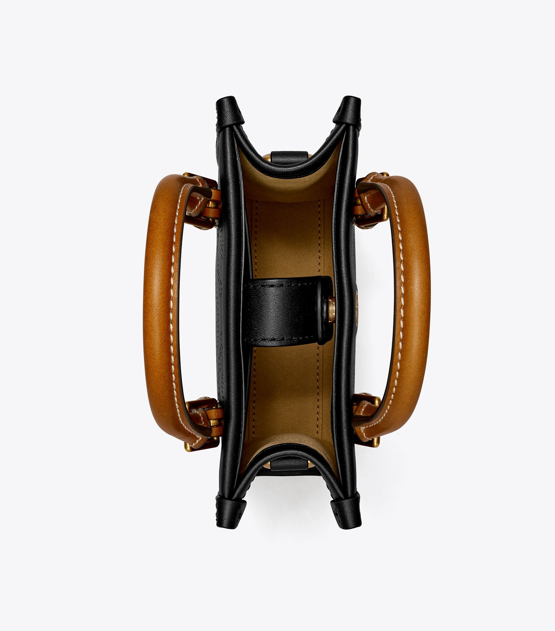 MINI T MONOGRAM PERFORATED TOTE