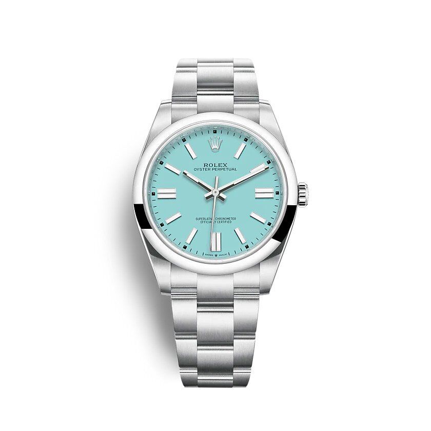 ROLEX Oyster Perpetual 41mm Turquoise blue