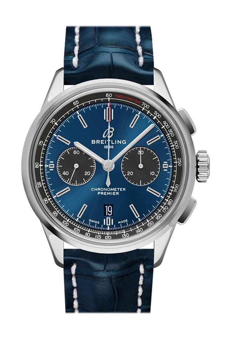 BREITLING Premier B01 Chronogragh 42mm Blue Croc Deployment AB0118A61 C1P1