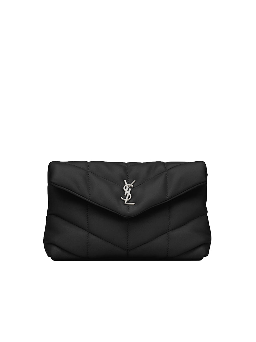 YSL Puffer Small Pouch in Quilted Lambskin