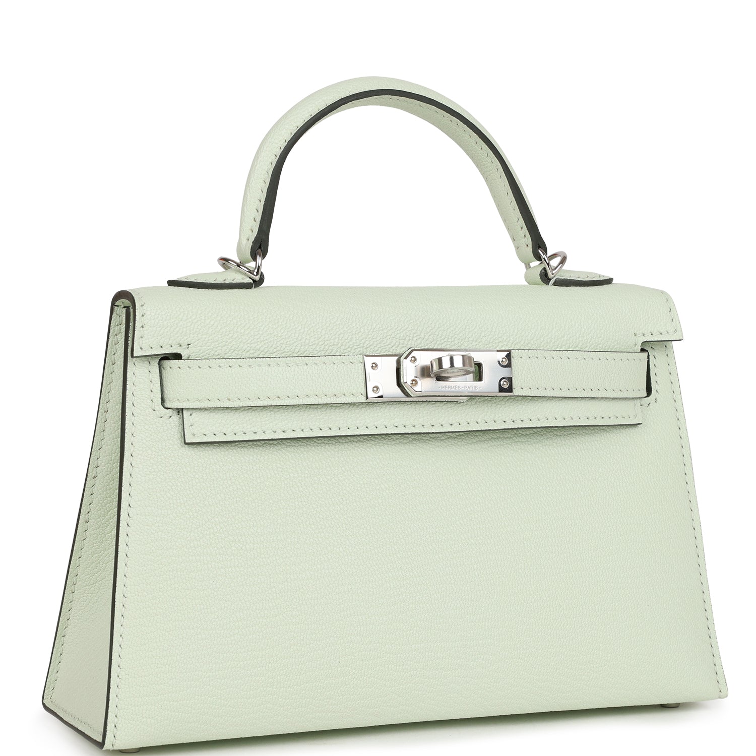 Hermès Kelly Sellier 20 Vert Fizz Chevre Palladium Hardware