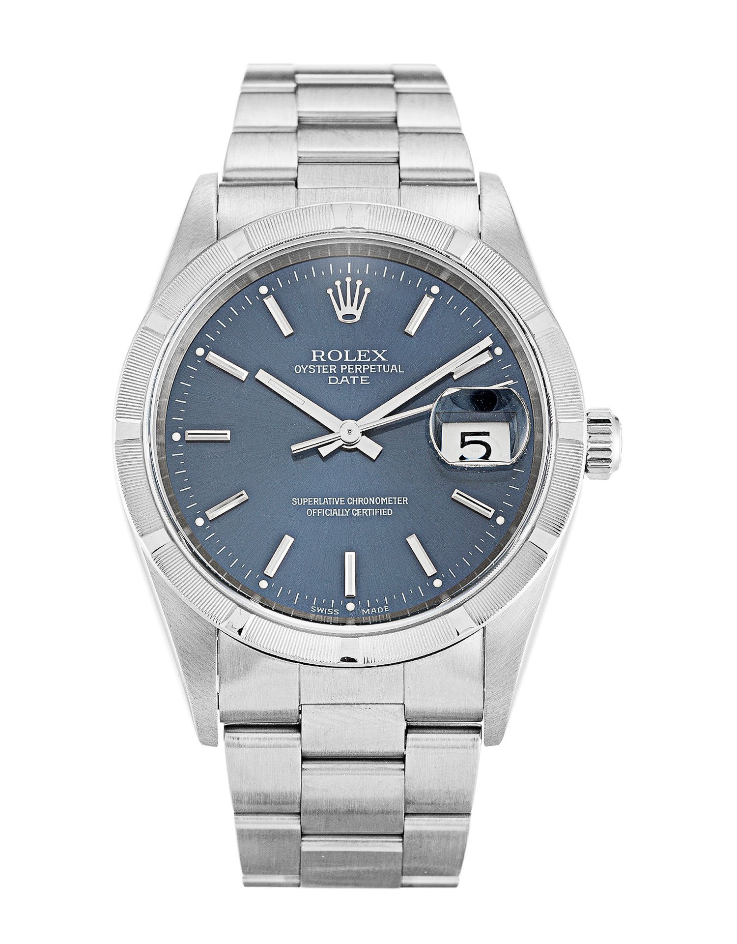 ROLEX Oyster Perpetual Date 34mm Blue 15210